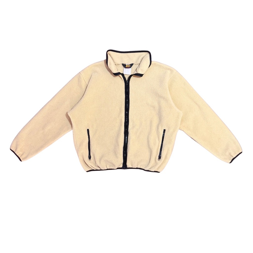 REI Cream Fleece with Black Accents
